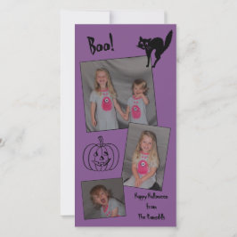 ハロウィンパーソナライズなカード(猫、カボチャ) シーズンカード