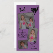 ハロウィンパーソナライズなカード(猫、カボチャ) シーズンカード (正面/裏面)