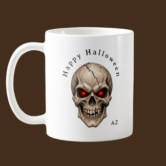 ハロウィンパーソナライズドスカル コーヒーマグカップ
