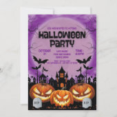 ハロウィンパーティーおばけ 招待状 (正面)