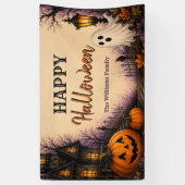 ハロウィンパーティーお化け屋敷 横断幕 (縦)