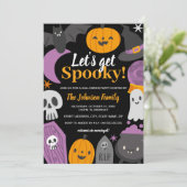 ハロウィンパーティーでおばけに変身しよう 招待状 (スタンド正面)