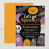 ハロウィンパーティーでおばけに変身しよう 招待状 (正面/裏面)