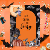 ハロウィンパーティーでお食事、お酒を楽しんで、怖がってください 招待状