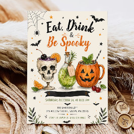 ハロウィンパーティーで食べて飲んでお化けに扮して 招待状