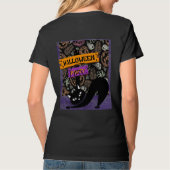 ハロウィンパーティーと黒猫、 Tシャツ (裏面)