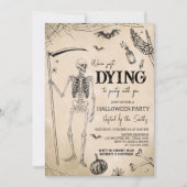 ハロウィンパーティーにうずうずしてる？ハロウィンパーティーの招待状 招待状 (正面)