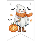 ハロウィンパーティーにぴったりな、遊び心あふれるお化けのバuntingバナー バンティングフラッグ (第3の旗)