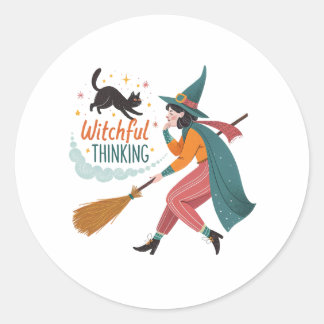 ハロウィンパーティーにぴったりな「Witchful Thinking(ウィッチフル・シンキング)」の ラウンドシール