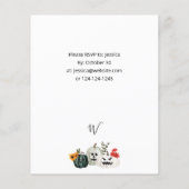 ハロウィンパーティーのおやつかイタズラかぼちゃの招待状 チラシ (裏面)