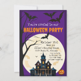 ハロウィンパーティーのお化け屋敷 招待状