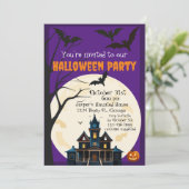 ハロウィンパーティーのお化け屋敷 招待状 (スタンド正面)