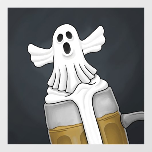 ハロウィンパーティーのお化け ウィンドウサイン (シート)