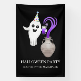 ハロウィンパーティーのお化け 横断幕