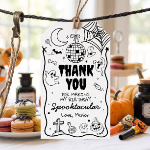 ハロウィンパーティーのお礼 スプーキーなハロウィン祭り ギフトタグ