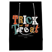 ハロウィンパーティーのお菓子のおねだり ミディアムペーパーバッグ (裏面)