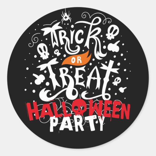 ハロウィンパーティーのお菓子のお返し ラウンドシール (正面)