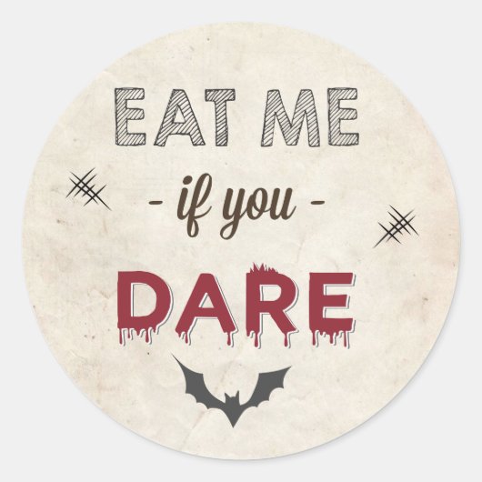 ハロウィンパーティーのお菓子をくれなきゃイタズラしちゃうよ 袋のギフトの装飾のアイデア ラウンドシール (正面)