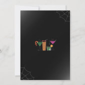 ハロウィンパーティーのお誘い カクテルパーティー 怖いお化け 招待状 (裏面)