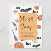 ハロウィンパーティーのお誘い | 怖いけど楽しいハロウィン |  招待状 (正面)