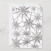 ハロウィンパーティーのお誘い「Boo」スパイダーウェブ 招待状 (裏面)