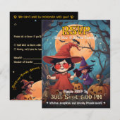 ハロウィンパーティーのお返事 — キッズハロウィン 出欠カード (正面/裏面)
