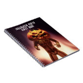 ハロウィンパーティーのかぼちゃの頭の怖いデザイン ノートブック (右側)