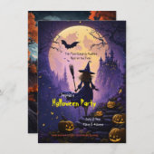 ハロウィンパーティーのご招待 ノートカード (正面/裏面)