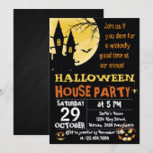 ハロウィンパーティーのご招待 招待状 (正面/裏面)