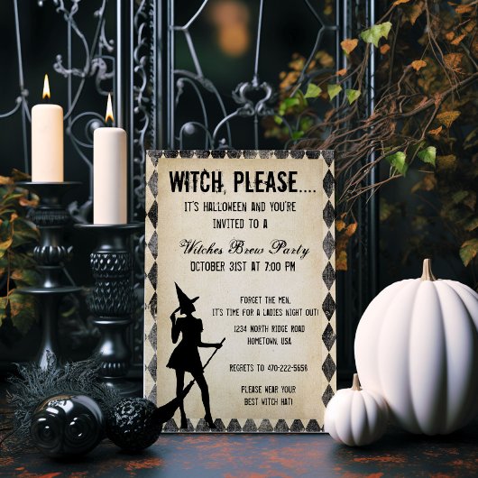 ハロウィンパーティーのご案内 ウィッチPlease 招待状