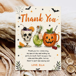 ハロウィンパーティーのカクテル お礼カード