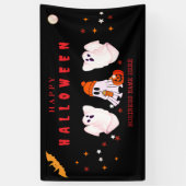 ハロウィンパーティーのカスタムデザイン・スモールビジネス用ロゴ 横断幕 (縦)