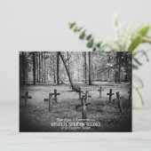 ハロウィンパーティーのカスタムヴィンテージ写真招待状 シーズンカード (スタンド正面)