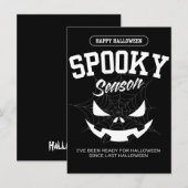 ハロウィンパーティーのカード 招待状 (正面/裏面)