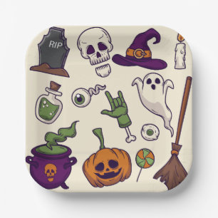 ハロウィンパーティーのキャラクターコレクション、ハロウィン ペーパープレート