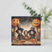 ハロウィンパーティーのグリーティングカード シーズンカード (スタンド正面)