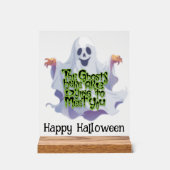 ハロウィンパーティーのゴーストの挨拶 アクリルサイン (正面)