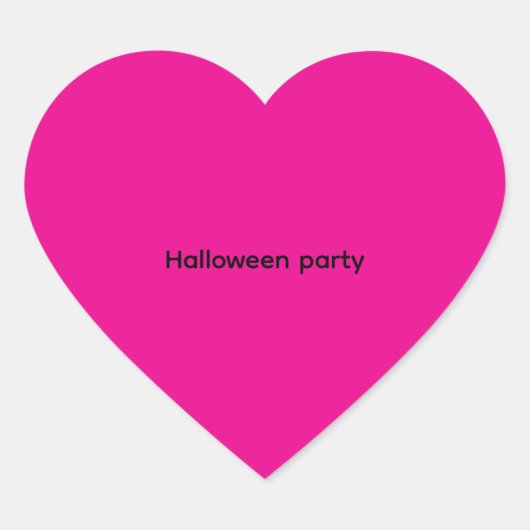 ハロウィンパーティーのステッカー ハートシール (正面)