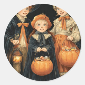 ハロウィンパーティーのステッカー ラウンドシール