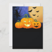 ハロウィンパーティーのディスコ かぼちゃの彫刻 招待状 (裏面)