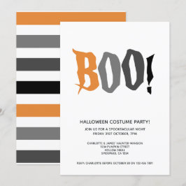 ハロウィンパーティーのブー パーソナライズド すごいハロウィン 招待状