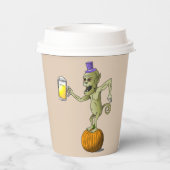 ハロウィンパーティーのモンスター 紙コップ (裏面)