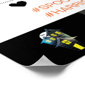 ハロウィンパーティーの写真フレームテンプレート ポスター (角)