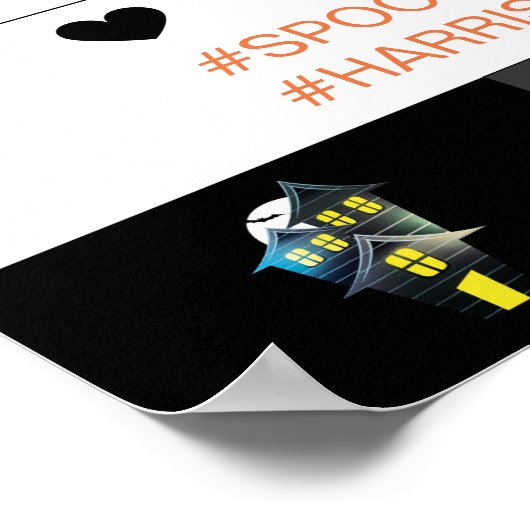 ハロウィンパーティーの写真フレームテンプレート ポスター (角)