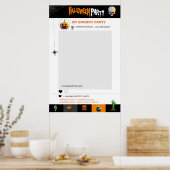 ハロウィンパーティーの写真フレームテンプレート ポスター (キッチン)