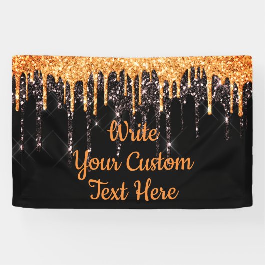 ハロウィンパーティーの写真撮影用小道具 オレンジとブラック 横断幕 (横)