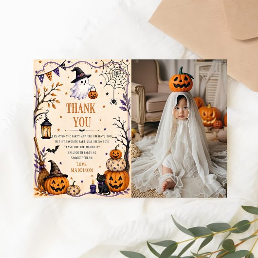 ハロウィンパーティーの写真 サンキューカード