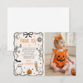 ハロウィンパーティーの写真 サンキューカード (正面/裏面)