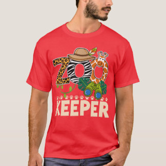 ハロウィンパーティーの動物園管理人 サファリ動物園の飼育員 Tシャツ