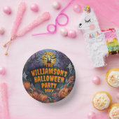 ハロウィンパーティーの名前と年号入り ペーパーボウル (パーティー)